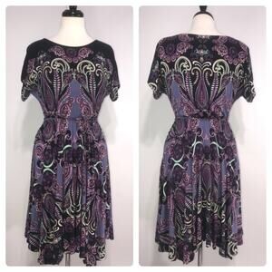 Soma Intimates Paisley Tie Waist Swing Dress XS